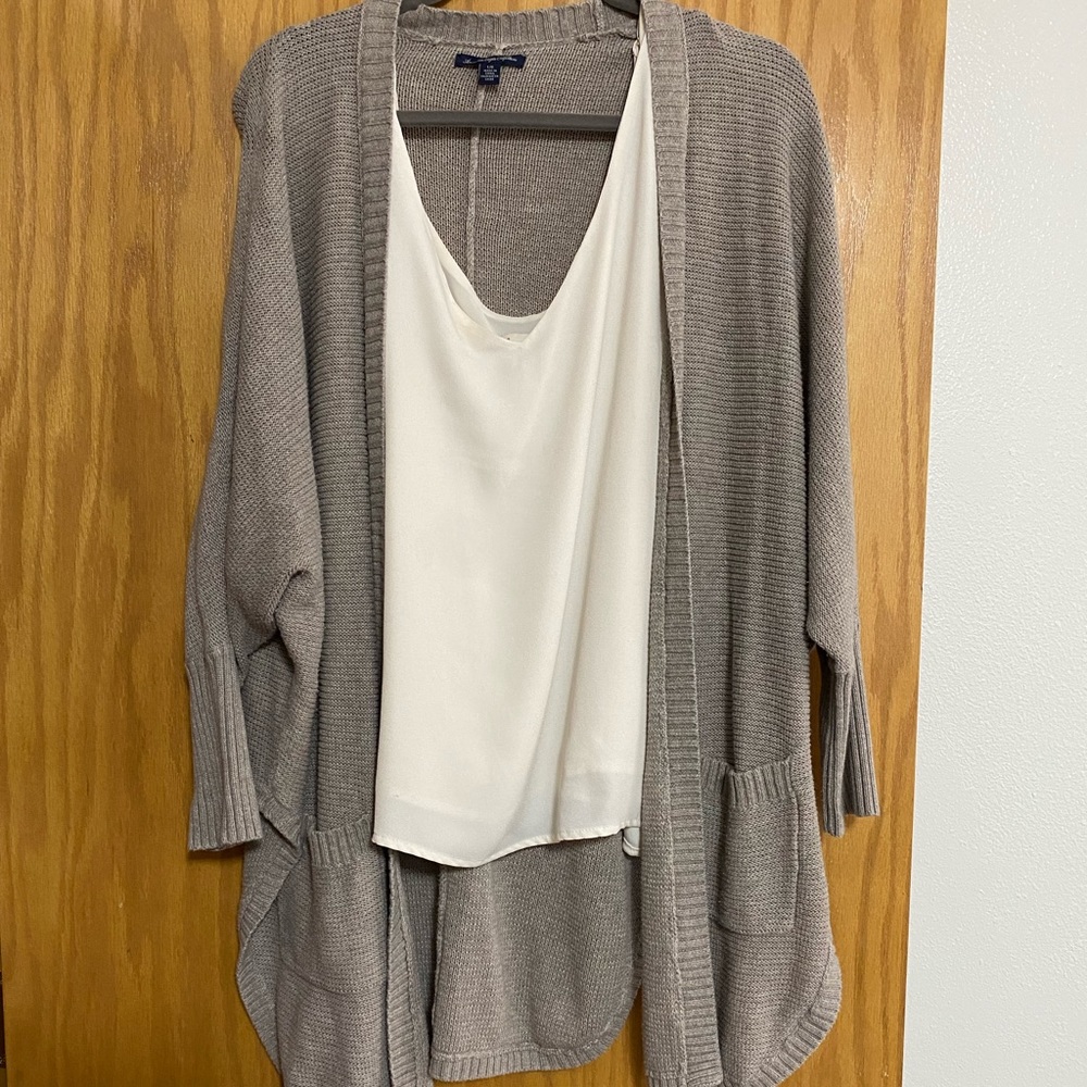 Gray American Eagle cardigan